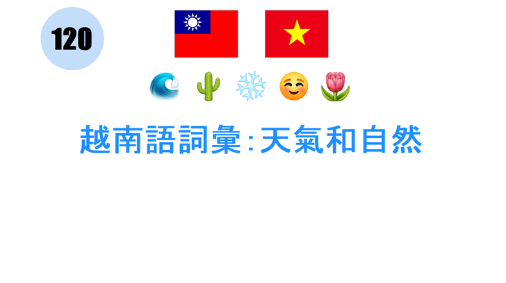 越南語詞彙：天氣和自然